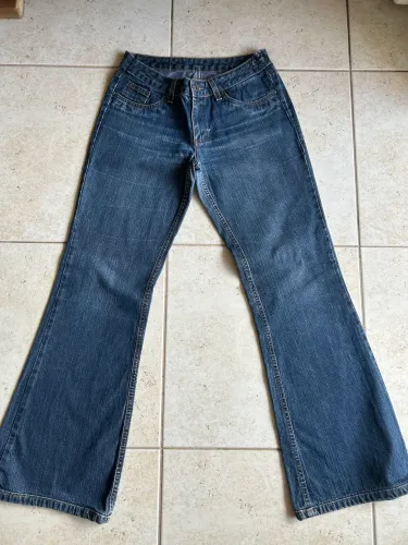 Calça flare cintura baixa Y2k 2000