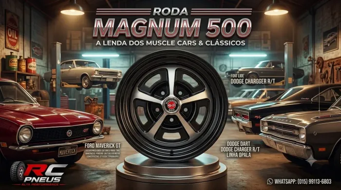 Jogo de rodas aro 15 Magnum 500 okm nas caixas