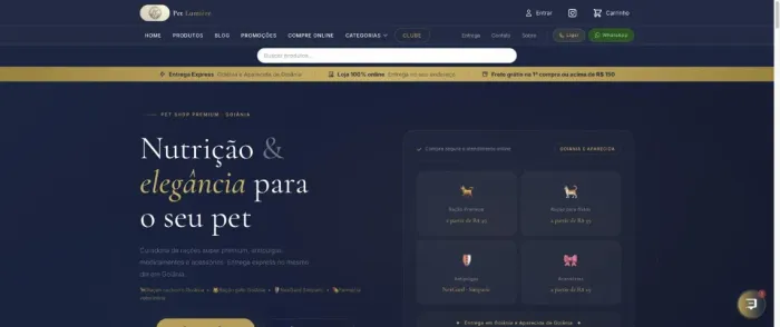 E-commerce Pet Completo + R$ 25 Mil em Estoque + SEO no Google | R$ 74.900