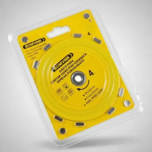 disco corte 4" vidro porcelanato cerâmica 105mm furo20mm bom-5114