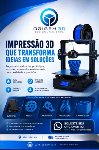 Impressão 3D Personalizada | Peças, Protótipos e Suportes Sob Medida