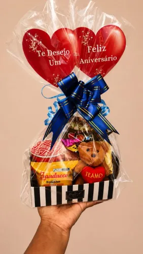 Cesta de Chocolate, Presente, Aniversário, A Pronta Entrega