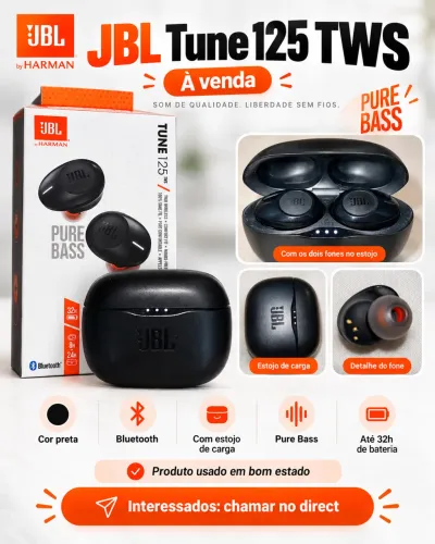 Fone JBL TUNE 125 tws