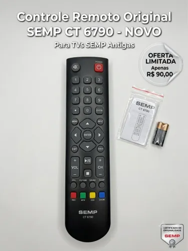 Controle SEMP original, funciona em tv antiga