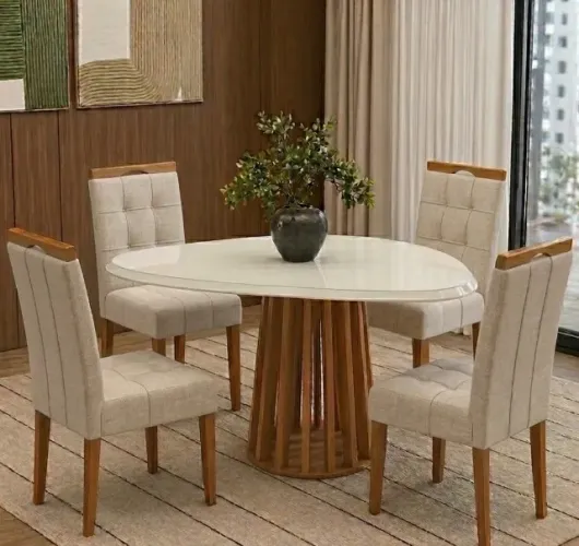 Conjunto de Jantar Ravena Orgânico 4 Lugares