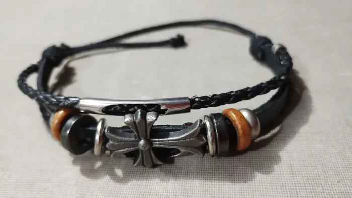 Pulseira de couro unissex