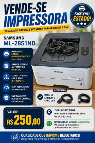 Impressora Laser Samsung ML-2851ND - Excelente Estado