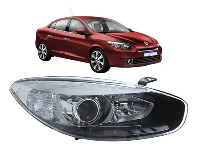 Farol Renault Fluence Fume Elétrico Sem Xenon 2014 A 2018 Ld Direito/passageiro