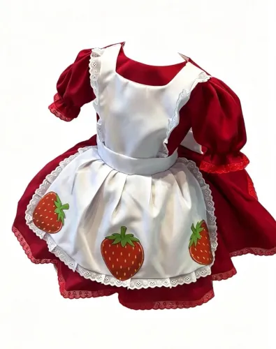 Vestido Fantasia Moranguinho Feminino 