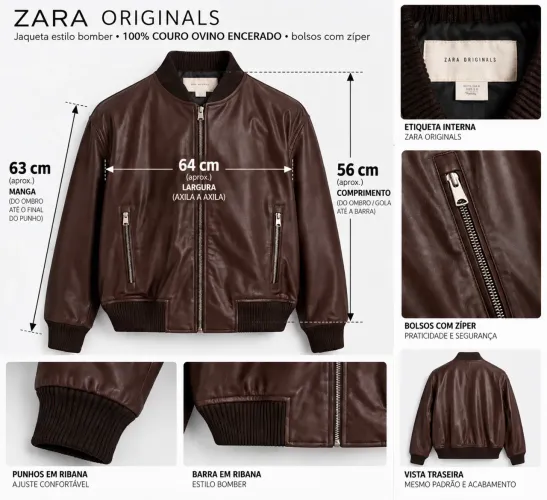 Jaquetas Puffer e Couro - The North Face / Calvin Klein / Armani Exchange / Zara