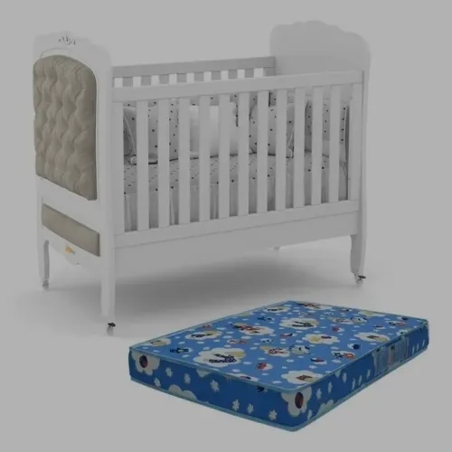 Berço Americano Luxo 2 em 1: Berço/Cama+Colchão Ortobom 