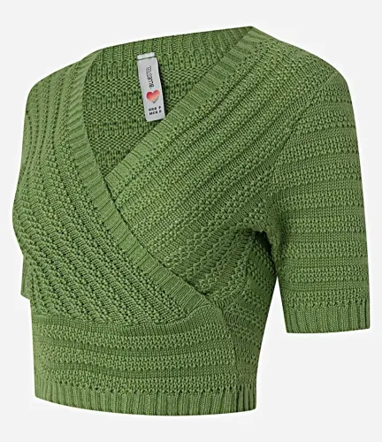 Blusa tricô verde oliva 