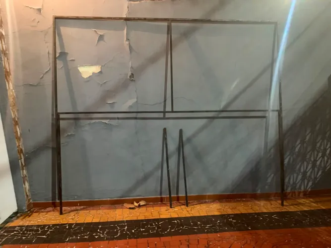 Armação  de ferro para placa 