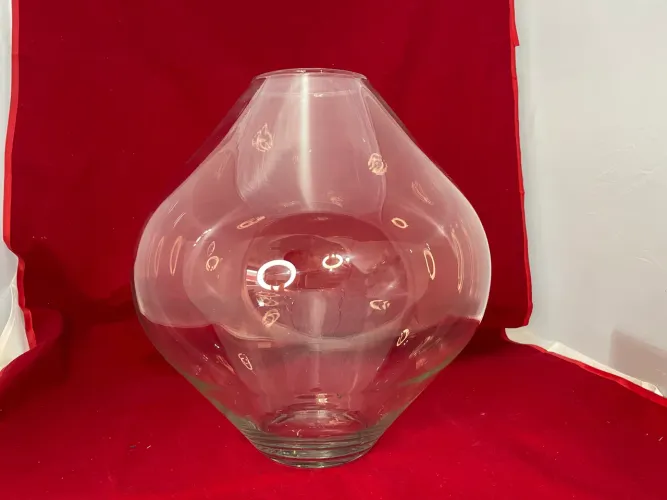 Vaso De Vidro Bojudo Decorativo