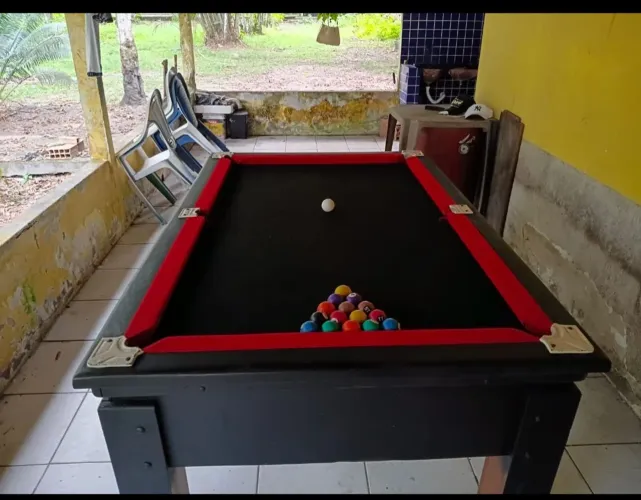Mesa de bilhar reformada!