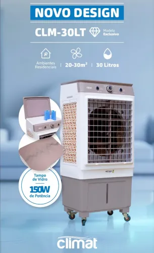 Climatizador CLM-30LT - 20 a 30 m², com reservatório de 30 L