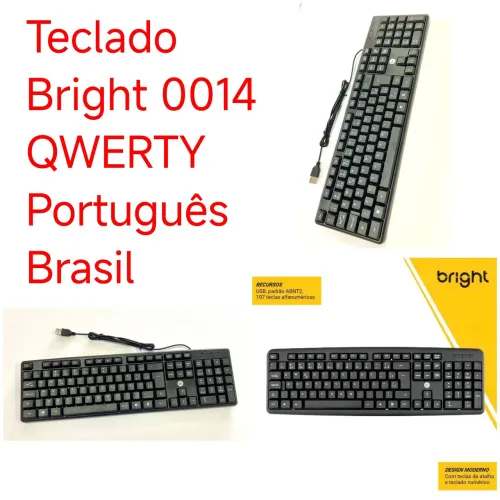 Teclado Bright 0014 Qwerty Português Brasil