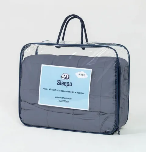Cobertor Pesado Sleepo 6,8kg - Sono Mais Confortável e Relaxante