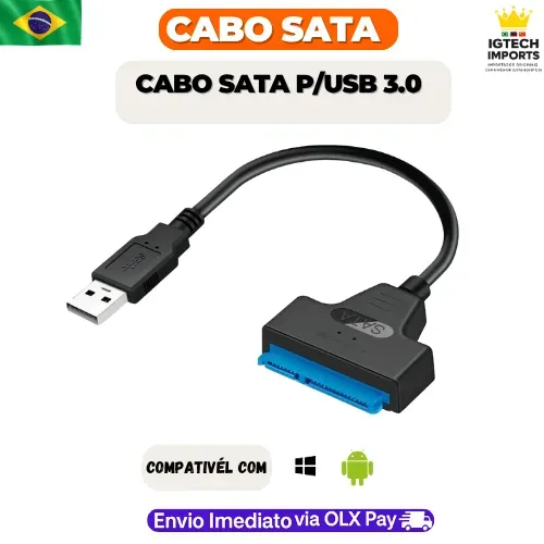 Cabo Adaptador Sata P/USB 3.0