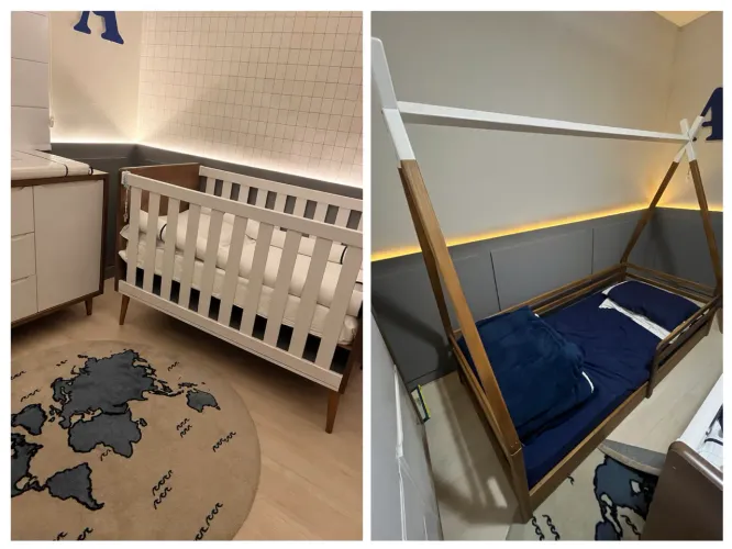 Mini berço e cama montessoriana - Usados