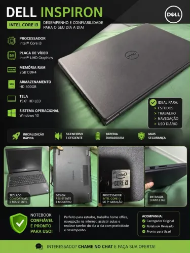 ? NOTEBOOK DELL INSPIRON | INTEL CORE i3 | SSD | PRONTO PARA USO 