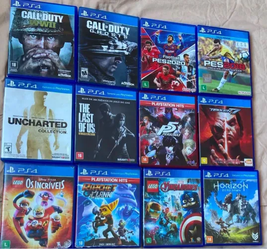 Lote com 13 jogos originais Playstation PS4