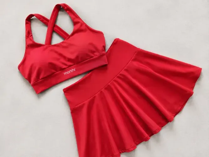 CONJUNTO NOVO DE ACADEMIA SHORT E TOP BOJO REMOVÍVEL SEM TRANSPARÊNCIA