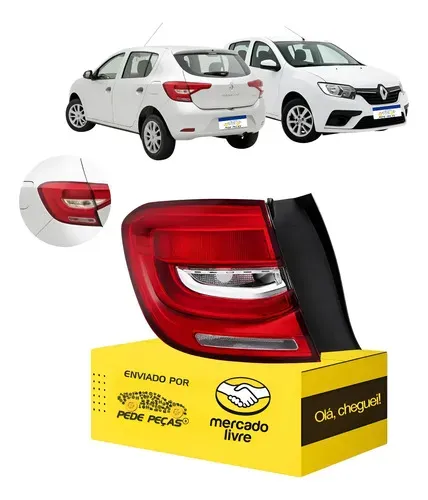 Lanterna Renault Sandero 2020 2021 2022 Canto C/led Le Esquerdo/motorista Cristal