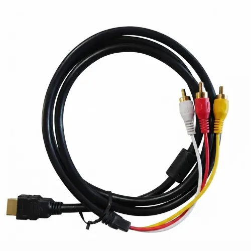 Cabo HDMI para 3 RCA / AV 1.5M - Novo na Embalagem