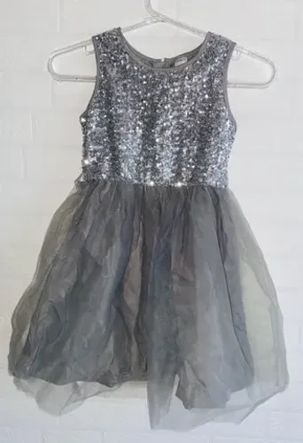 Vestido lindo Infantil para festa cor: cinza, tamanho 06, marca: Carter's