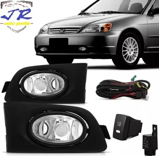 Kit Farol Milha Civic 2001 2002 2003 Auxiliar Neblina  
