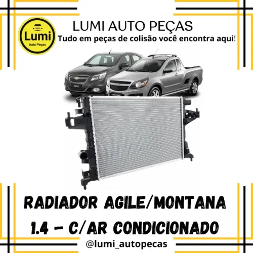 Radiador Agile/Montana 1.4 C/Ar - NOVO 