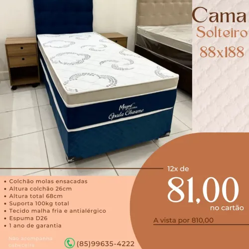CAMA BOX SOLTEIRO 88X188
