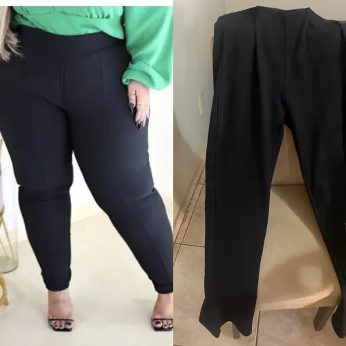 Calça preta plus size montaria Extra gg
