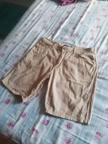 Shorts de Sarja Bege Masculino