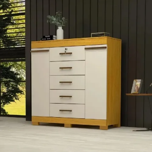 Cômoda 2 Portas 5 Gavetas Diana acp Móveis (Trabalhamos com mais produtos)