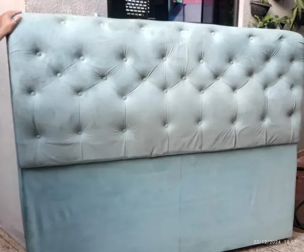 Cabeceira de Cama Queen - Azul Claro