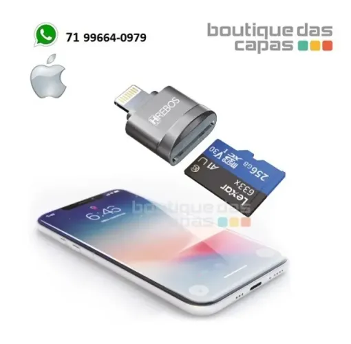 Adaptador otg Lightning iphone ipad para Micro SD hs-662 transfira arquivos