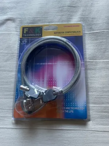 F & K Tech Notebook Laptop Computer Lock Security Lock Cable Chain With Keys<br>