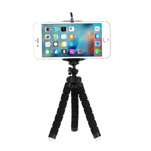 Mini tripé Flexível Articulado para Câmeras e Celulares Suporte Mesa Portátil Universal