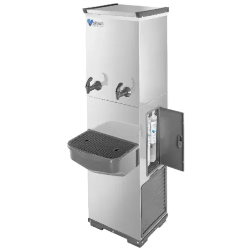 Bebedouro Industrial 50 litros resist em Inox com 2 Torneiras com nota