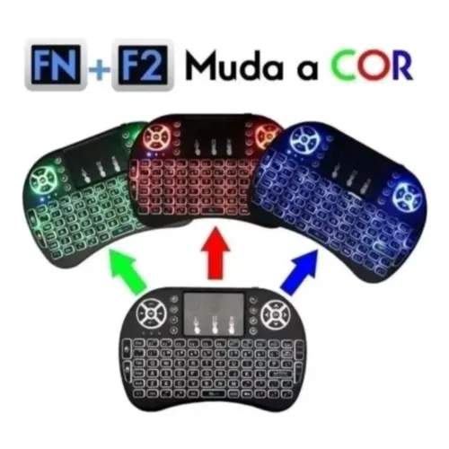 Teclado iluminado TV notebook bluetooth 