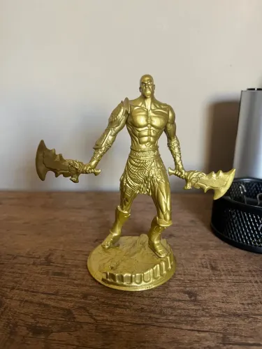 Estátua Kratos God of War Dourada Colecionavel