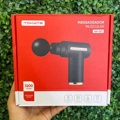Massageador muscular com 4 ponteiras - Tomate