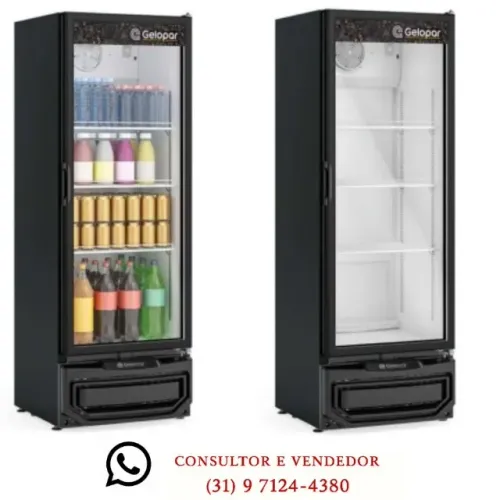 Refrigerador Gelopar 410L Preto Novo