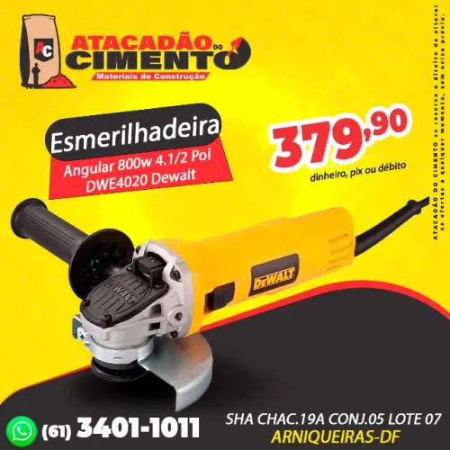 Esmerilhadeira Angular 800w 4.1/2 Pol DWE4020 Dewalt