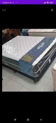 Cama casal box e colchão 