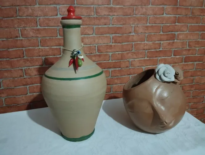 Conjunto de Vasos Decorativos rústicosArtesanais