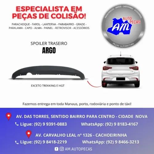SPOILER TRASEIRO ARGO 