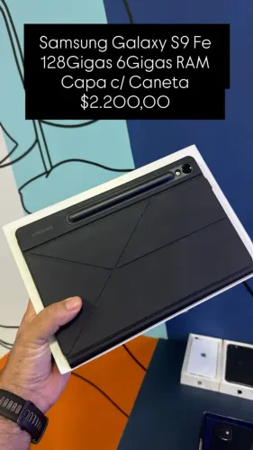 Samsung Galaxy Tab S9 Fe / 128GB / 6GB / Preto / Capa e Caneta / R$ 2.200,00